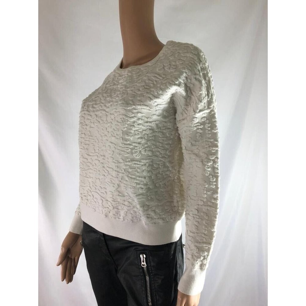 Marciano Women's Sweater Pullover Hoodie White Crew Neck Long Sleeves Size S - Picture 2 of 9